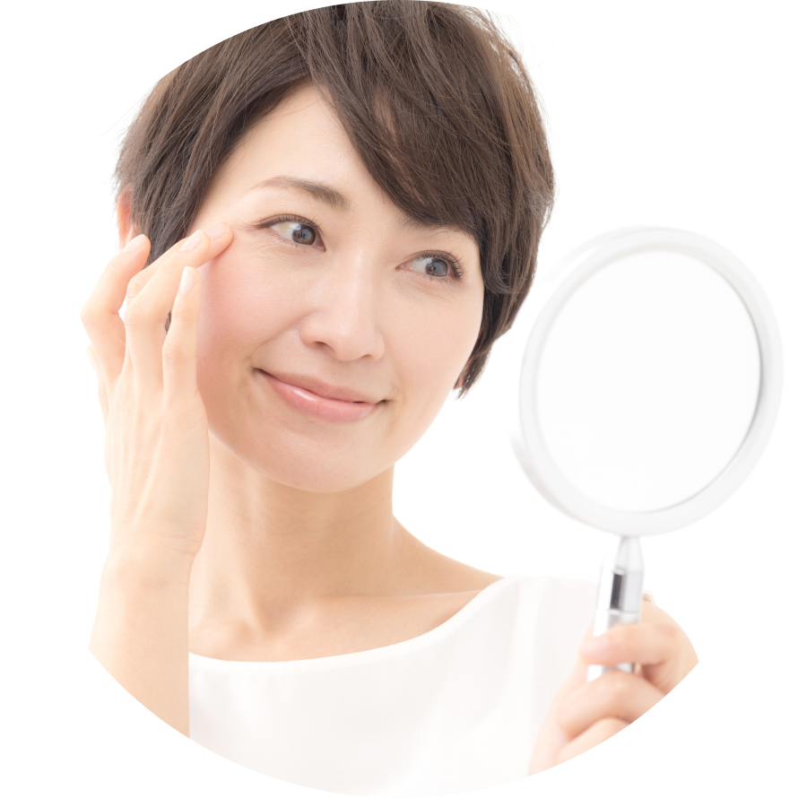 目元にも、全顔のエイジングケア。
