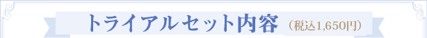 トライアルセット内容